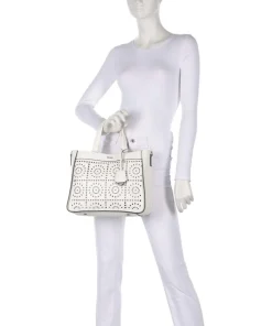 Madeira Handtasche Lederimitat weiß