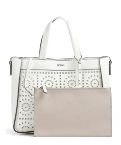 Madeira Handtasche Lederimitat weiß