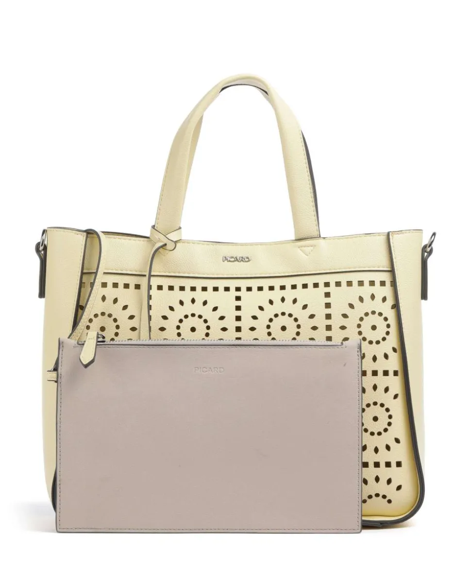 Madeira Handtasche Lederimitat gelb