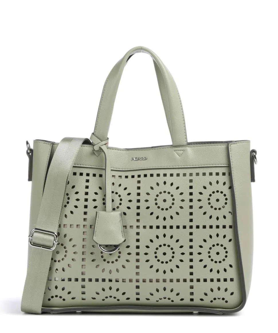 Madeira Handtasche Lederimitat olivgrün