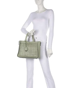 Madeira Handtasche Lederimitat olivgrün