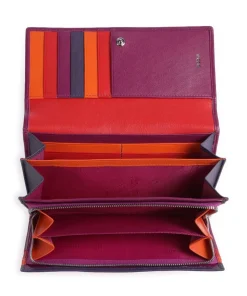 Madeira RFID Geldbörse fein genarbtes Kalbsleder brombeer