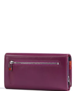 Madeira RFID Geldbörse fein genarbtes Kalbsleder brombeer