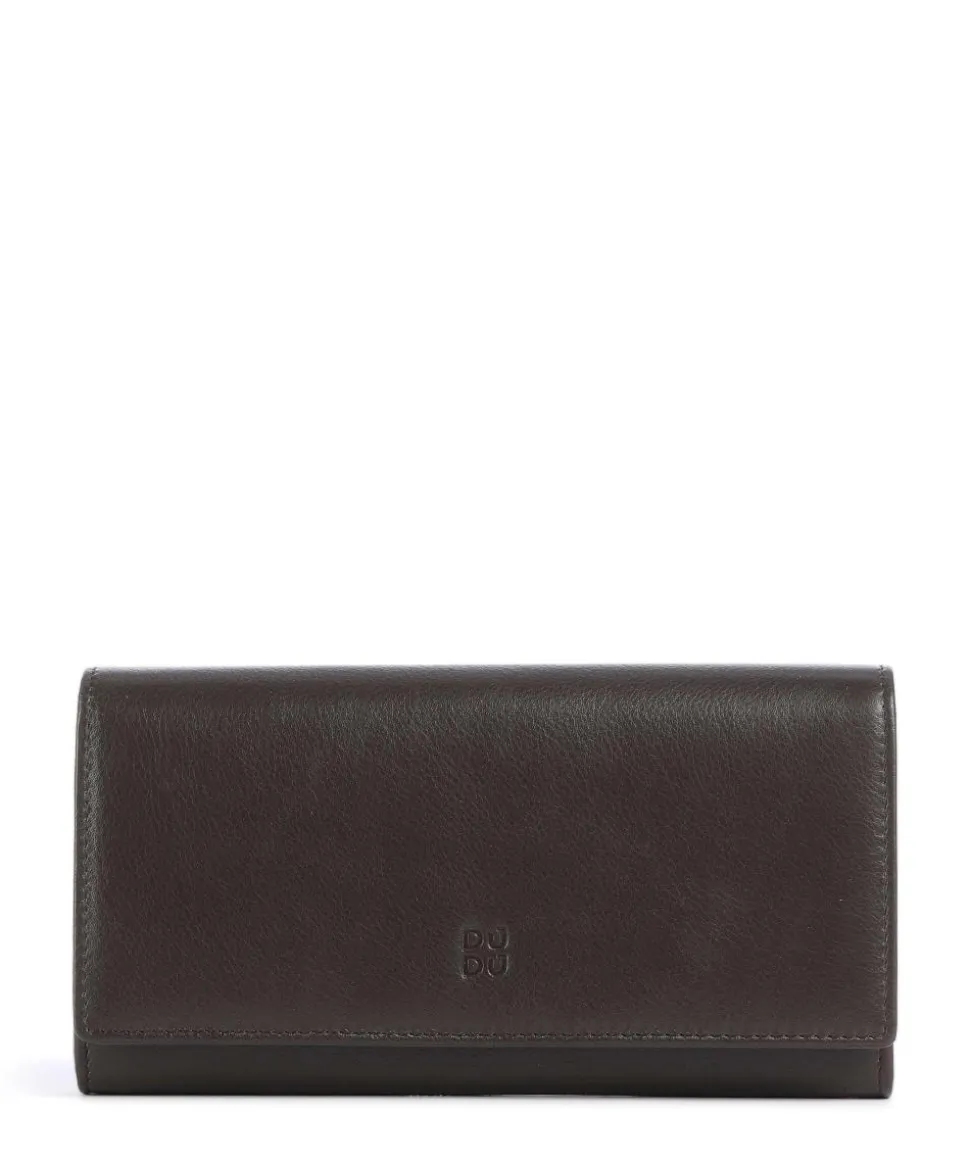 Madeira RFID Geldbörse fein genarbtes Kalbsleder dunkelbraun