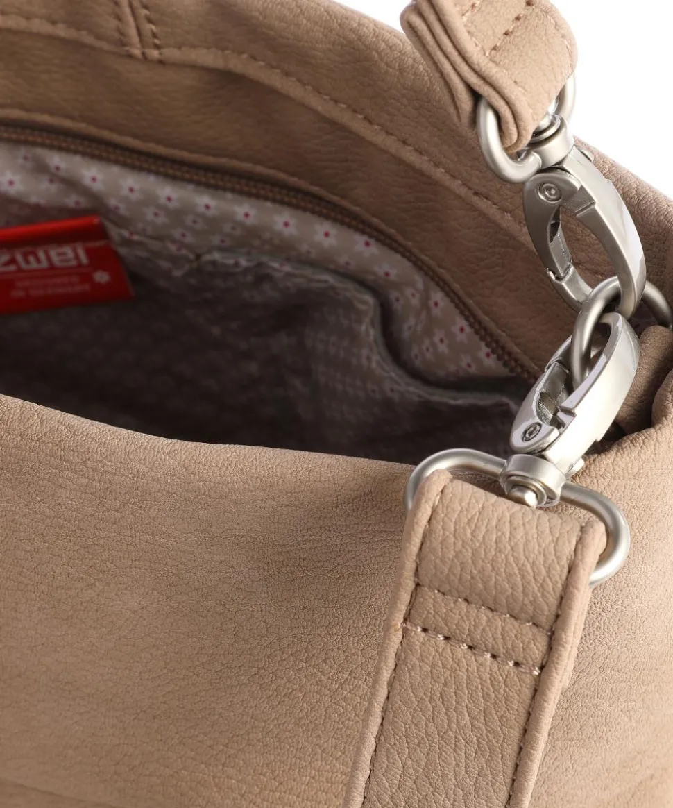 Mademoiselle.M M8 Schultertasche Lederimitat beige