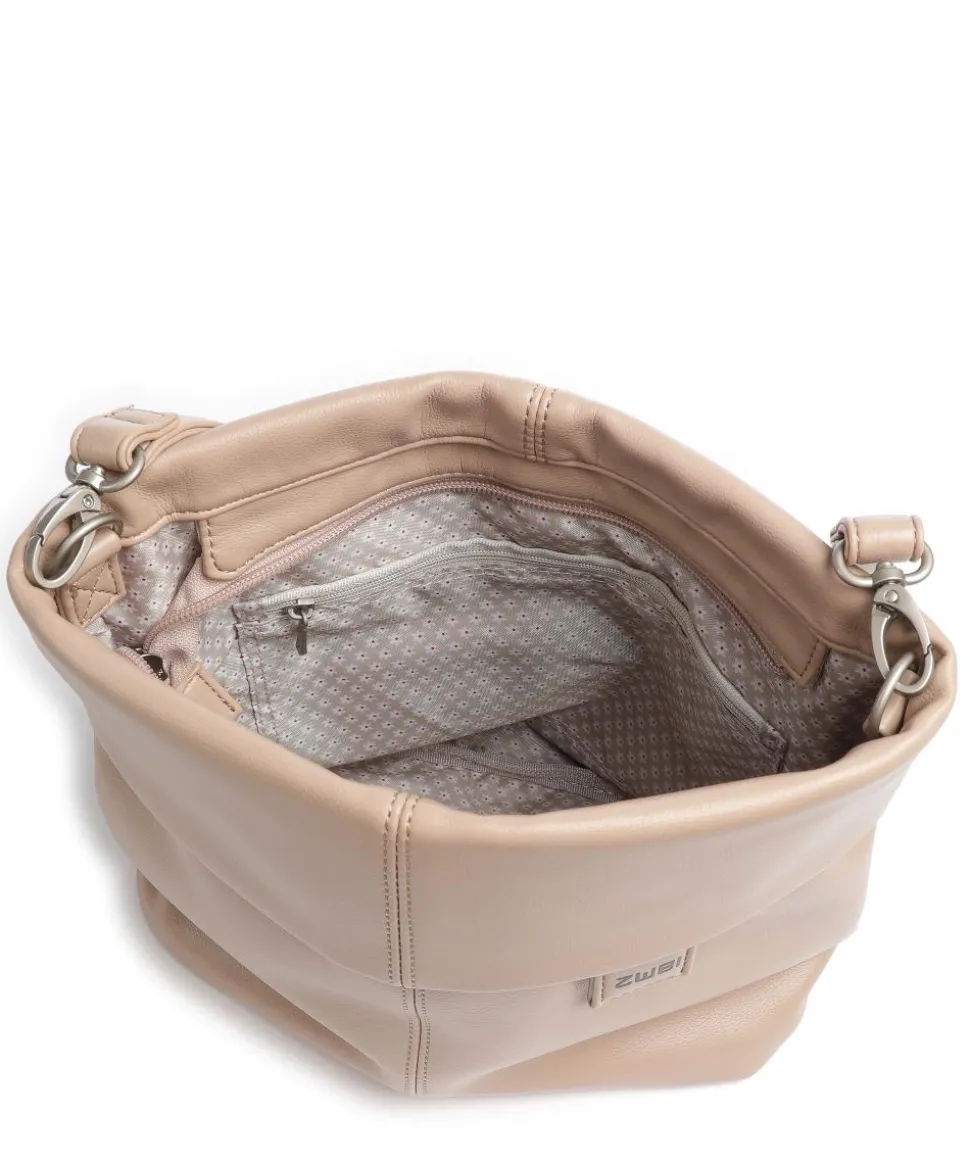 Mademoiselle.M M8 Schultertasche Lederimitat beige