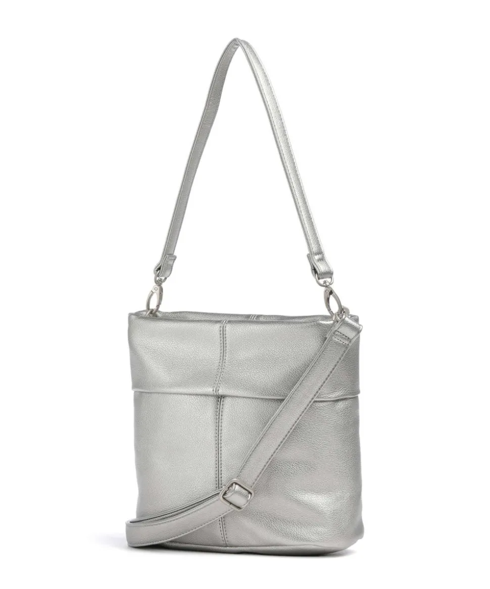 Mademoiselle.M M8 Schultertasche Lederimitat silber