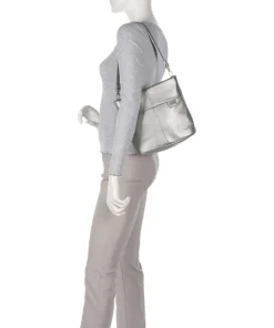 Mademoiselle.M M8 Schultertasche Lederimitat silber