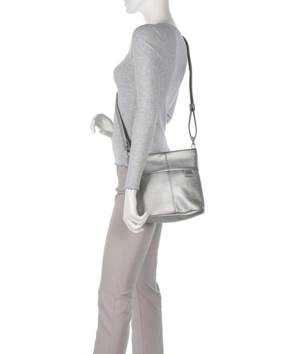 Mademoiselle.M M8 Schultertasche Lederimitat silber