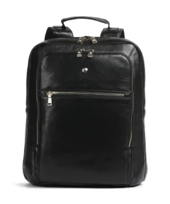 Madrid Rucksack 14″ genarbtes Rindsleder schwarz