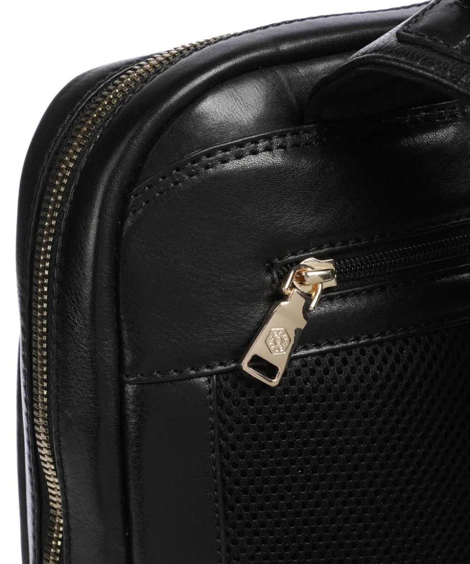 Madrid Rucksack 14″ genarbtes Rindsleder schwarz