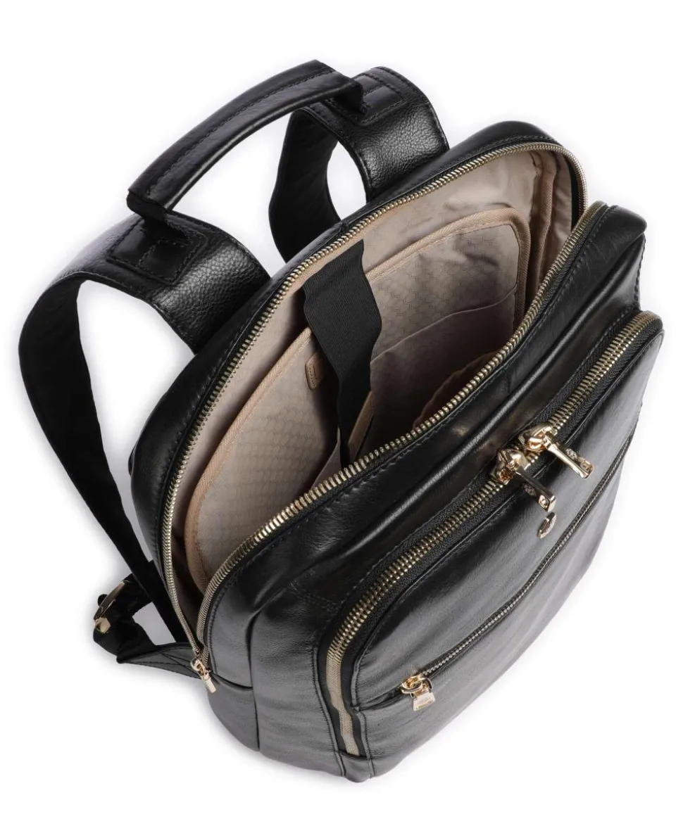 Madrid Rucksack 14″ genarbtes Rindsleder schwarz