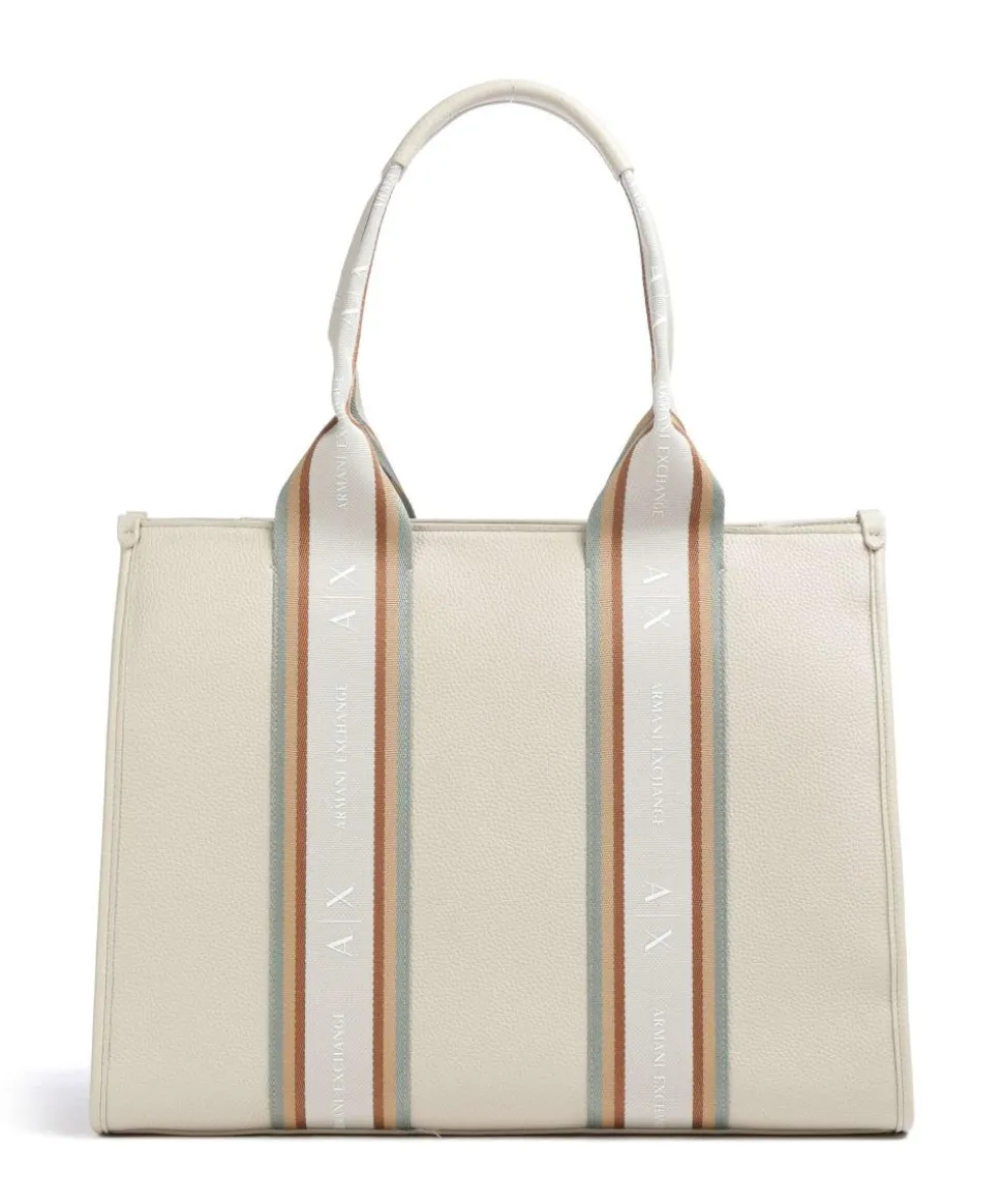 Maggie L Shopper Lederimitat elfenbein