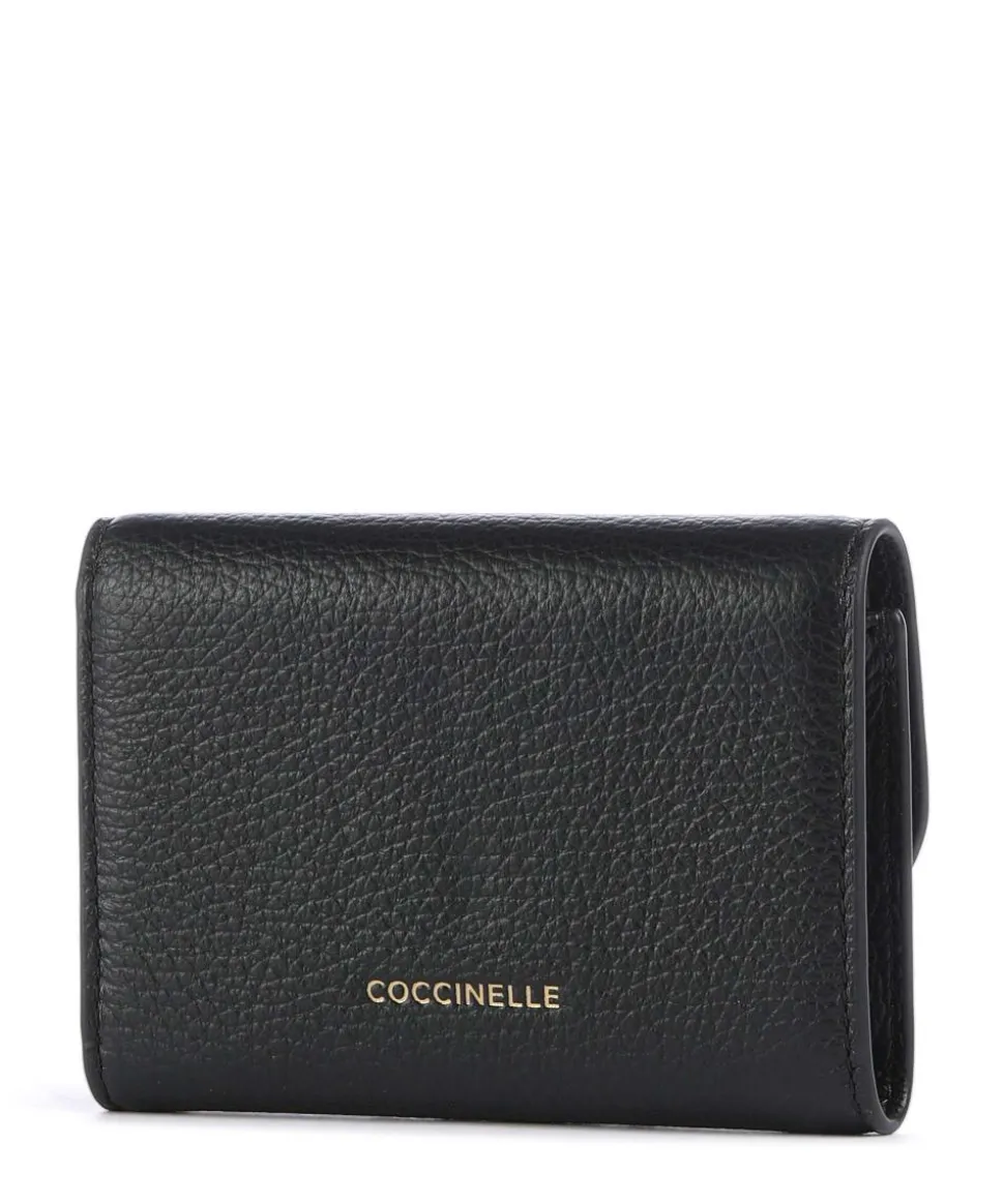 Magie Geldbörse genarbtes Leder schwarz