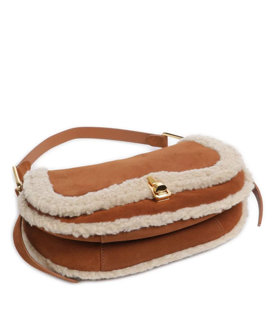 Magie Handtasche aufgerautes Leder braun