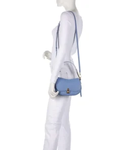 Magie Soft Schultertasche genarbtes Rindsleder blau