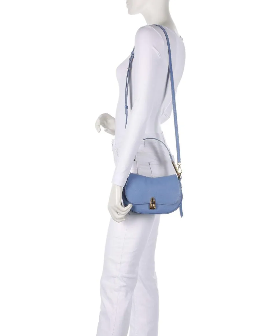 Magie Soft Schultertasche genarbtes Rindsleder blau