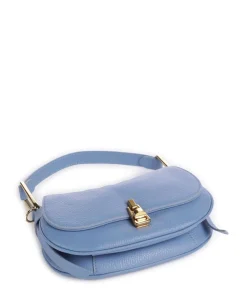 Magie Soft Schultertasche genarbtes Rindsleder blau