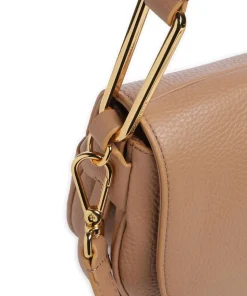 Magie Soft Schultertasche genarbtes Rindsleder hellbraun