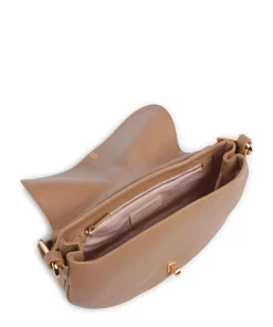 Magie Soft Schultertasche genarbtes Rindsleder hellbraun