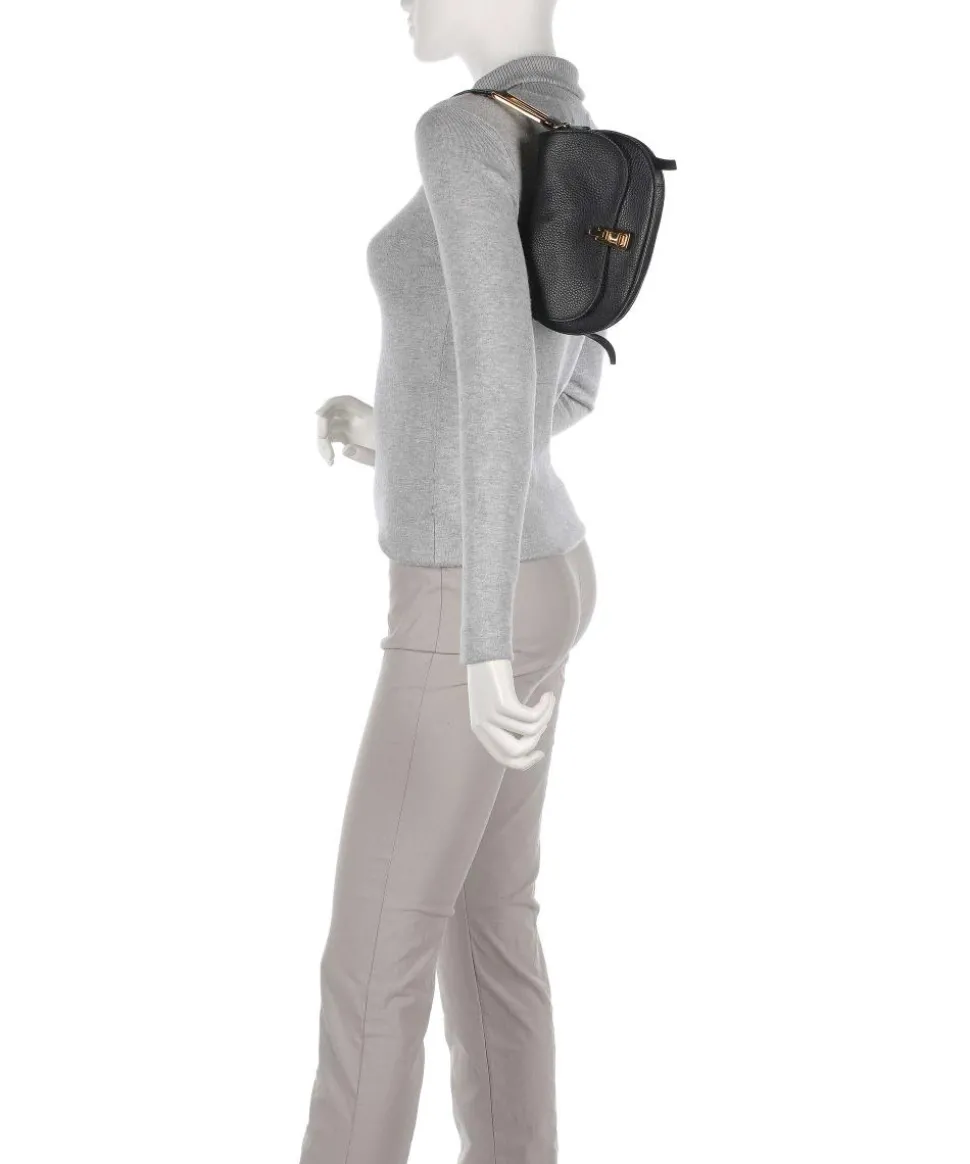 Magie Soft Schultertasche genarbtes Rindsleder schwarz