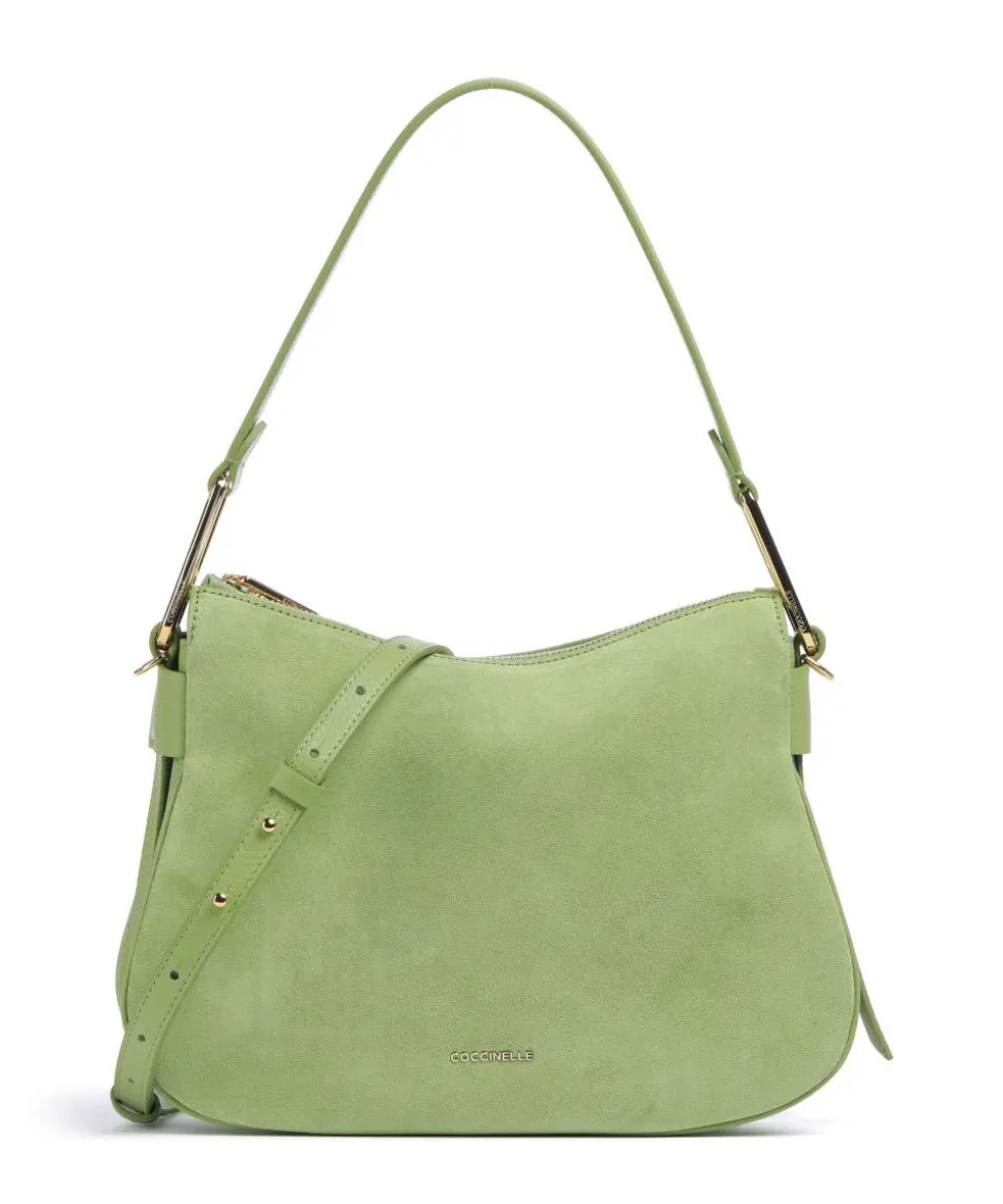 Magie Suede Beuteltasche aufgerautes Leder grün