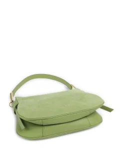Magie Suede Beuteltasche aufgerautes Leder grün