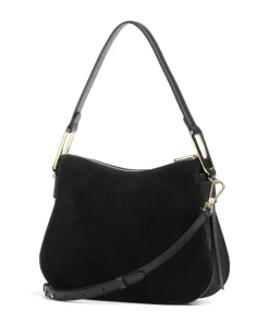 Magie Suede Beuteltasche aufgerautes Leder schwarz