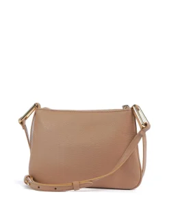 Magie Umhängetasche genarbtes Leder hellbraun