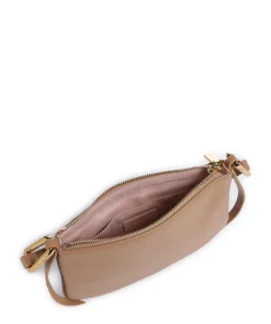 Magie Umhängetasche genarbtes Leder hellbraun