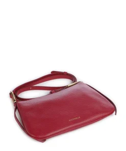 Magie Umhängetasche genarbtes Leder rot