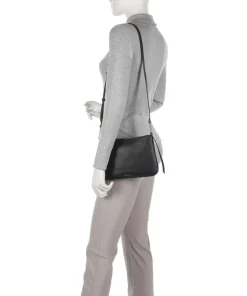 Magie Umhängetasche genarbtes Rindsleder schwarz