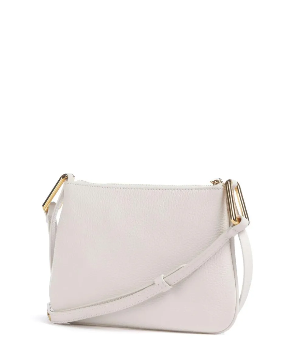 Magie Umhängetasche genarbtes Leder weiß