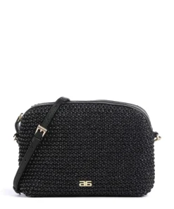 Maglia Raffia Kaia Umhängetasche Bast schwarz