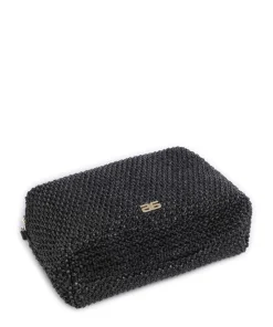 Maglia Raffia Kaia Umhängetasche Bast schwarz