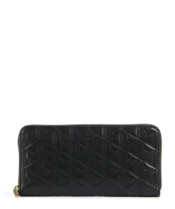 Maheki RFID Geldbörse geprägtes Rindsleder schwarz