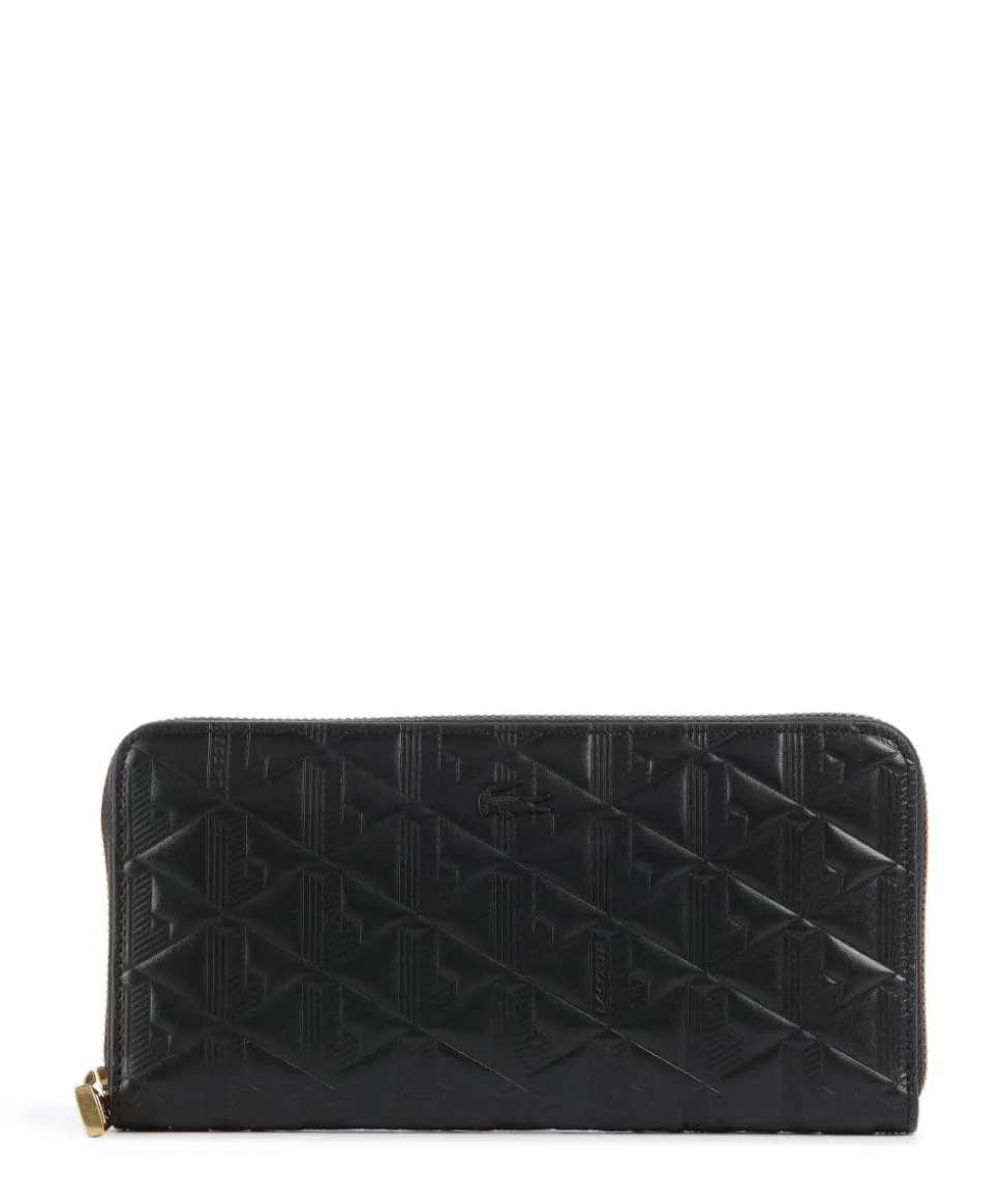 Maheki RFID Geldbörse geprägtes Rindsleder schwarz