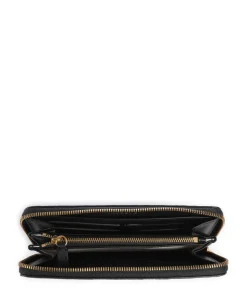 Maheki RFID Geldbörse geprägtes Rindsleder schwarz