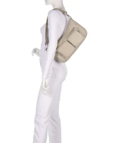 Maia Sheep Natural M Schultertasche Schafsleder beige