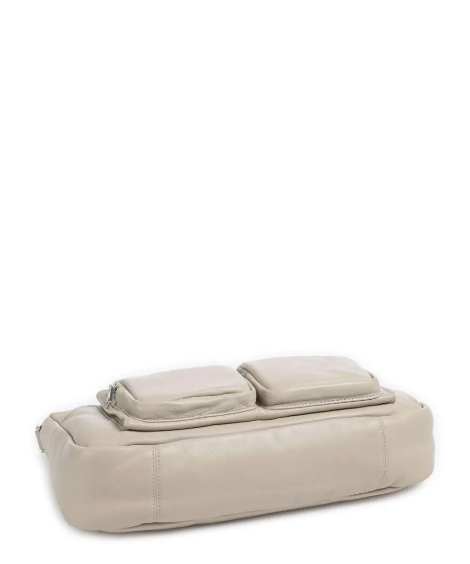 Maia Sheep Natural M Schultertasche Schafsleder beige