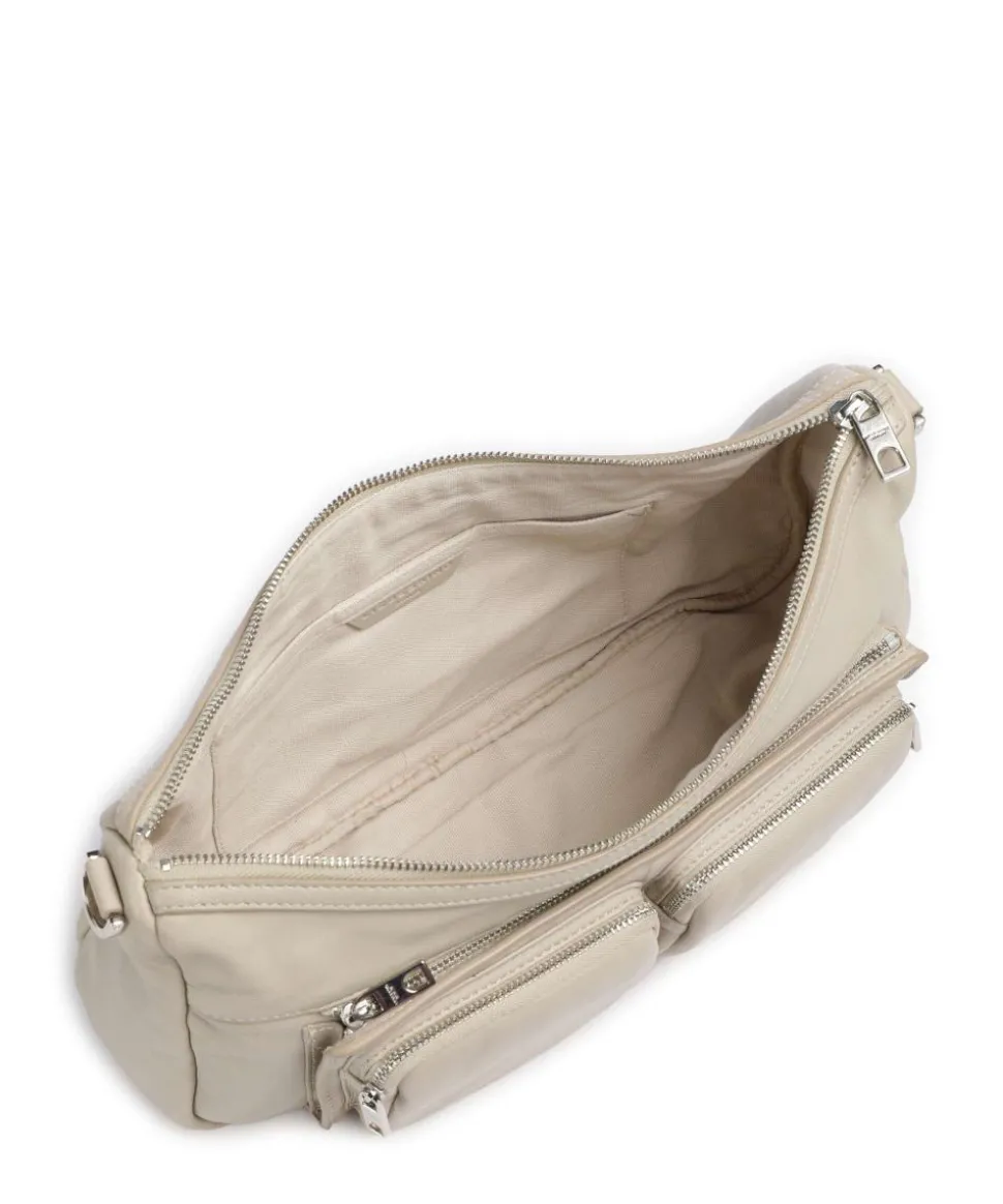 Maia Sheep Natural M Schultertasche Schafsleder beige