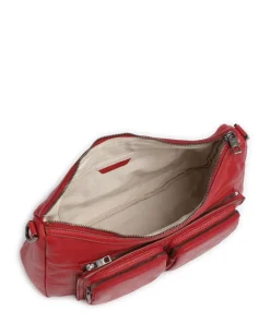 Maia Sheep Natural M Schultertasche Schafsleder dunkelrot