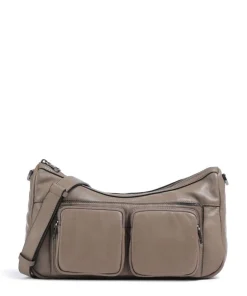 Maia Sheep Natural M Schultertasche Schafsleder taupe