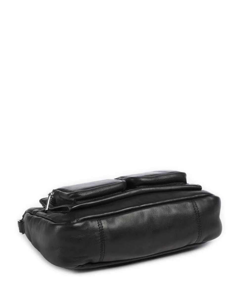 Maia Sheep Natural S Schultertasche Schafsleder schwarz