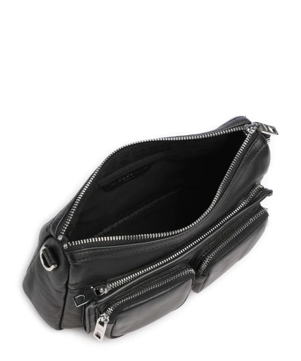 Maia Sheep Natural S Schultertasche Schafsleder schwarz