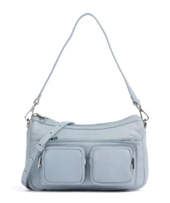 Maia Sheep Natural S Schultertasche Schafsleder hellblau