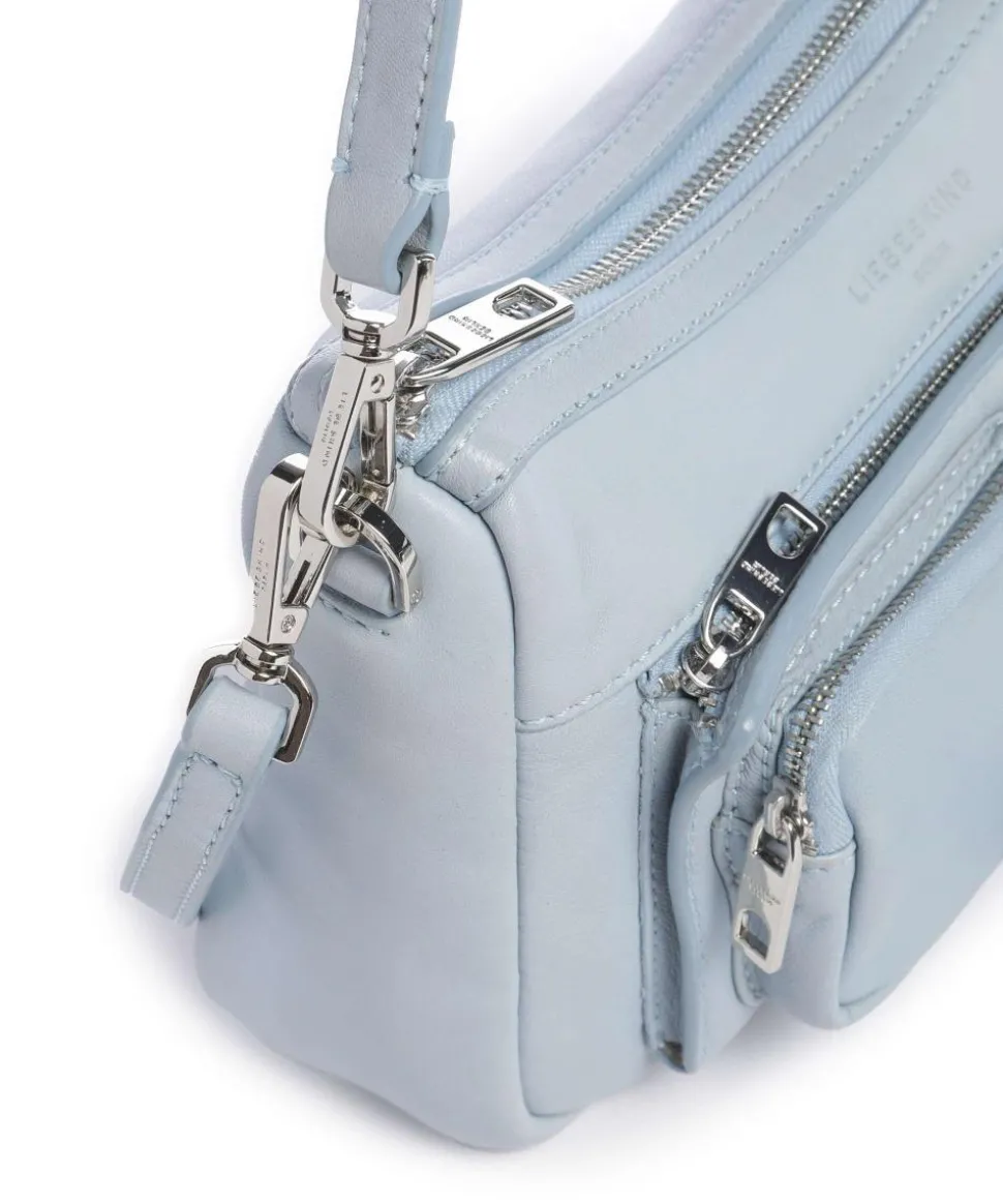 Maia Sheep Natural S Schultertasche Schafsleder hellblau