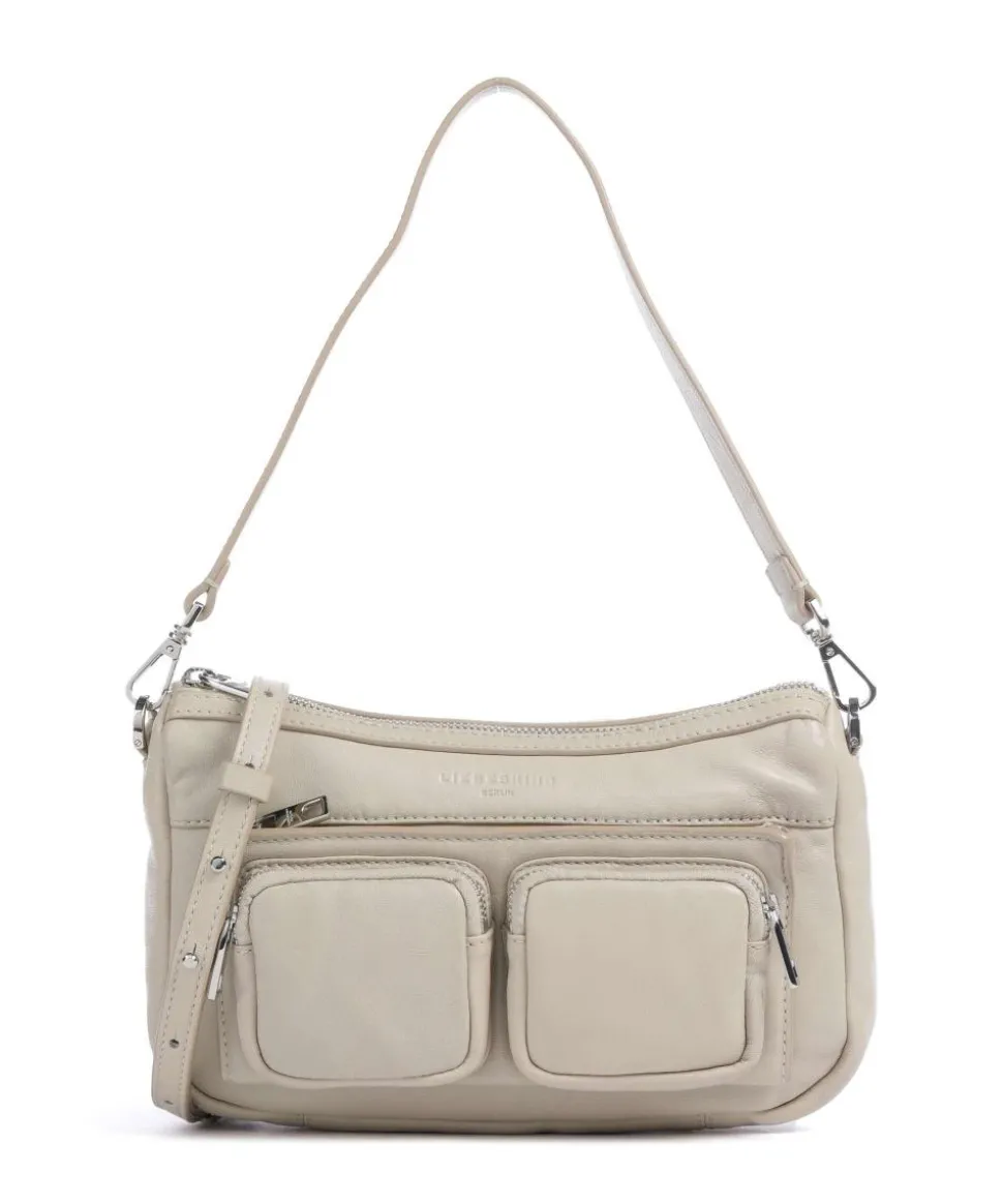 Maia Sheep Natural S Schultertasche Schafsleder beige