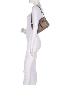 Maia Sheep Natural S Schultertasche Schafsleder taupe