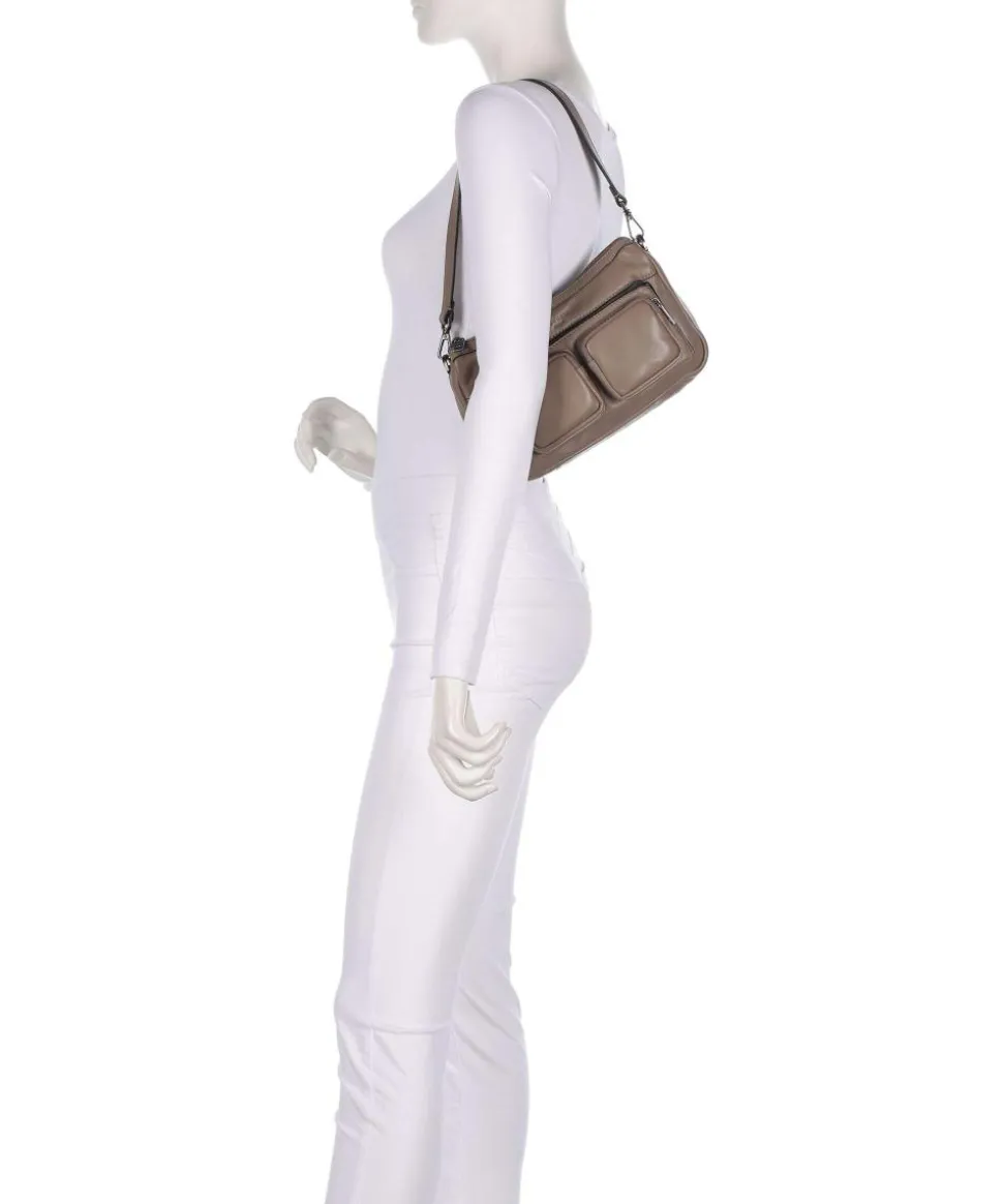 Maia Sheep Natural S Schultertasche Schafsleder taupe
